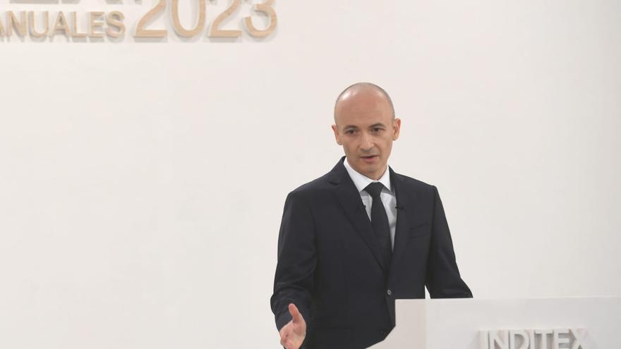 El consejero delegado de Inditex presenta los resultados de la compañía en 2023