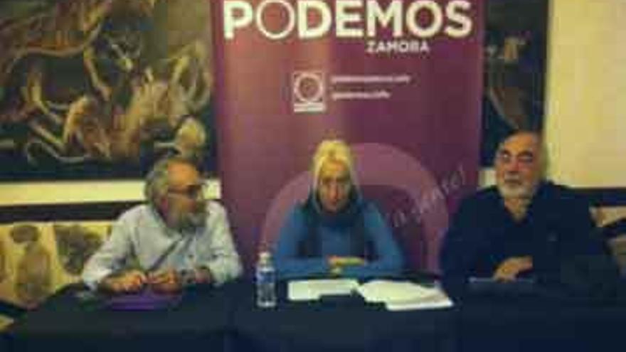 Representantes zamoranos de Podemos.