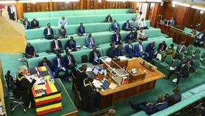 El Parlamento de Uganda durante el debate de la ley. 