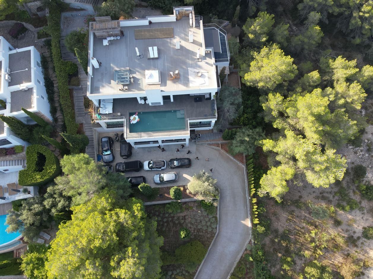 Vista aérea de la villa que acogió la fiesta ilegal