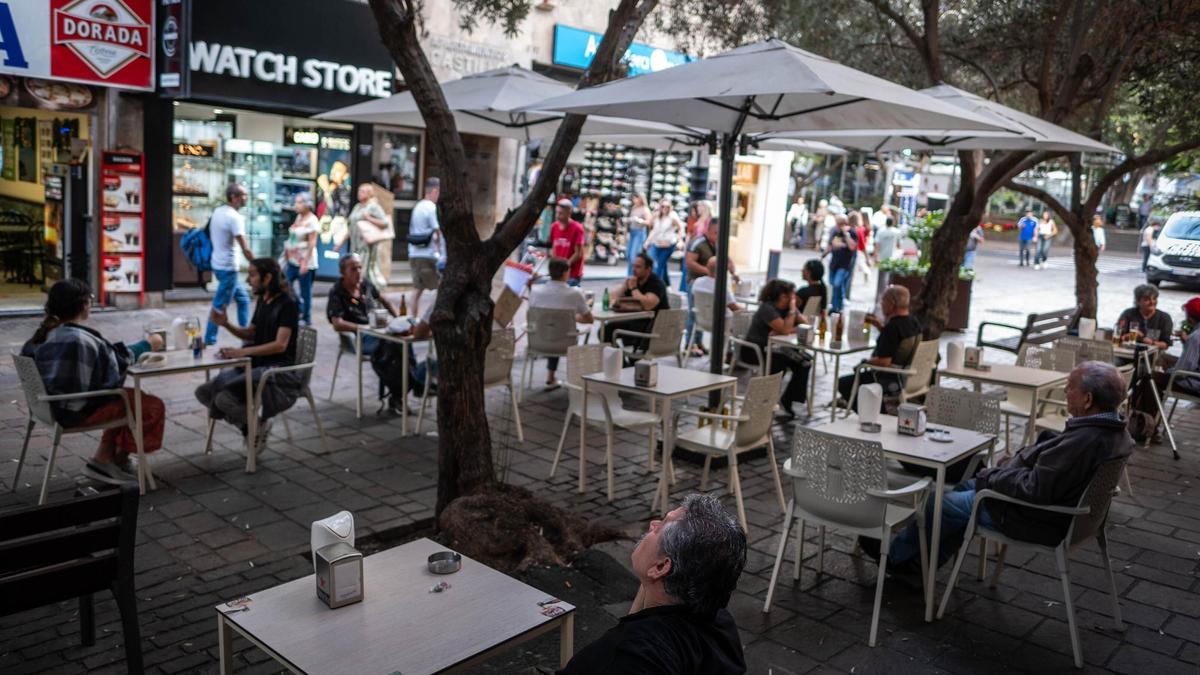 Una terraza en Santa Cruz de Tenerife.