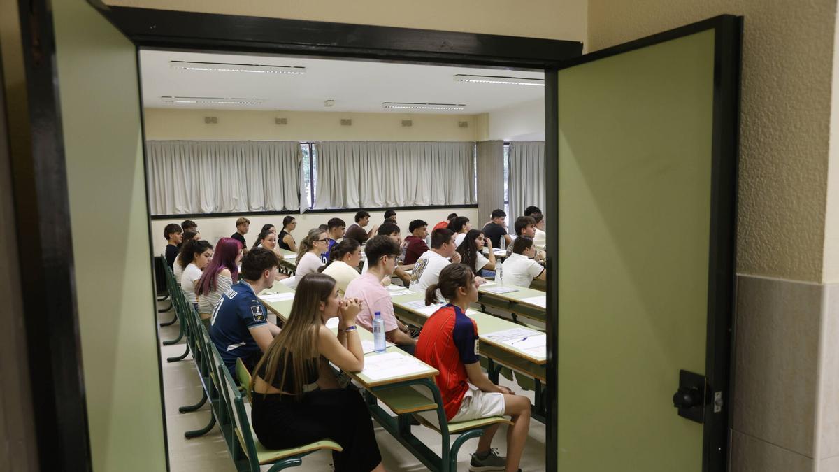 Pruebas de Acceso a la Universidad (PAU) en la convocatoria de julio.