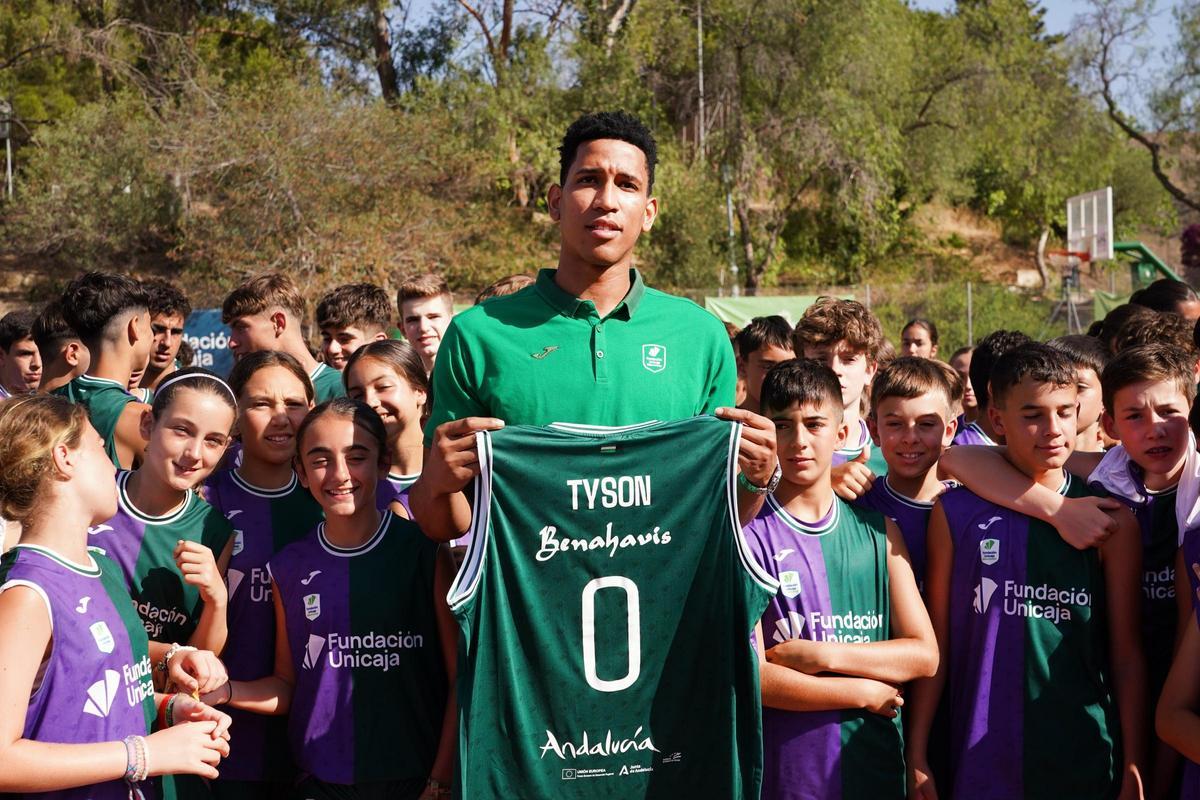 Presentación del nuevo jugador del Unicaja, Tyson Pérez.