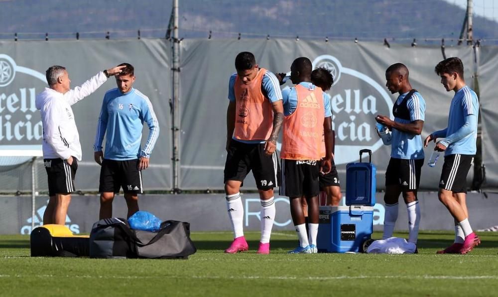 El Celta entrena a puerta abierta tras vencer al Athletic