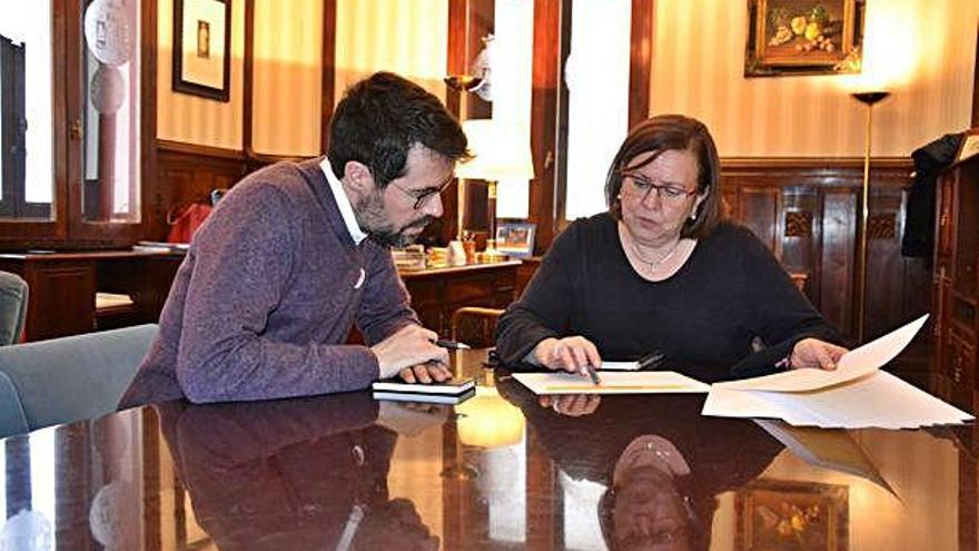 Albert Batala i Rosa Maria Perelló a la Diputació de Lleida