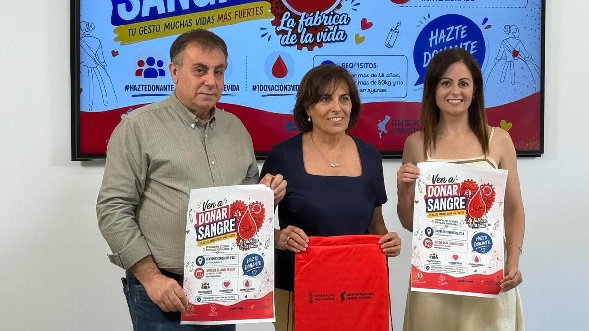 La sala municipal de Prensa fue escenario este viernes de la presentación de la jornada extraordinaria de donación de sangre del jueves 18 de junio en Elche