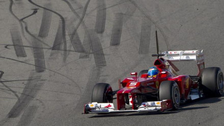 Fernando Alonso, en el circuito de Jérez.