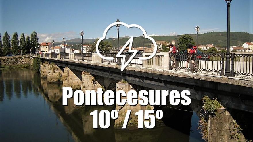 El tiempo en Pontecesures: previsión meteorológica para hoy, lunes 14 de abril