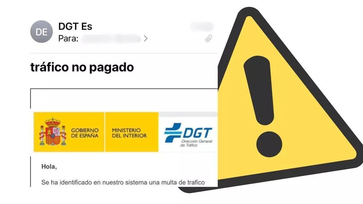 El text avisa que tenim una multa de trànsit sense pagar.