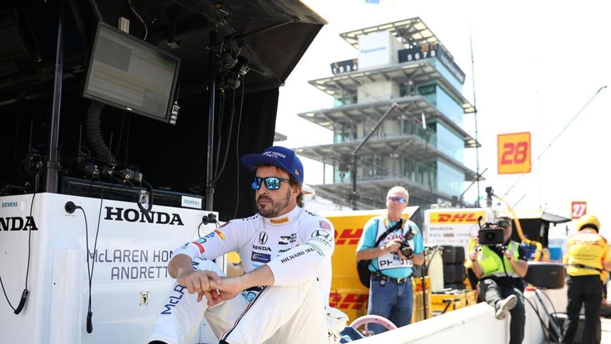 Alonso, en el circuito de Indianápolis