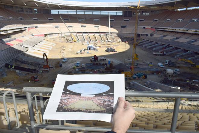 Las obras del estadio de la Cartuja, en imágenes