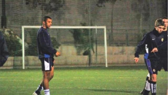Ashford Michael Dawkins, durante un entrenamiento con el Hércules.