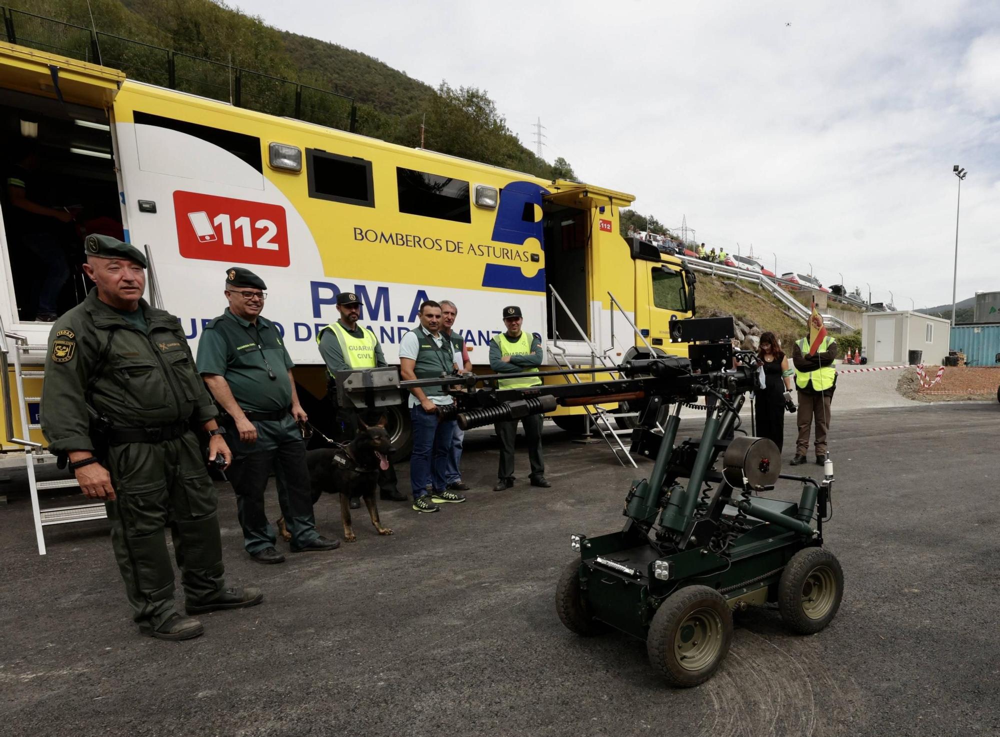 Así fue el simulacro de descarrilamiento en la Variante de Pajares