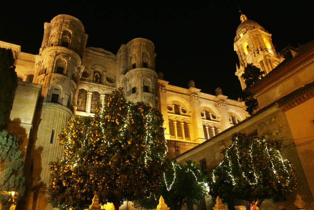 Lleno en el centro de Málaga para ver el alumbrado navideño