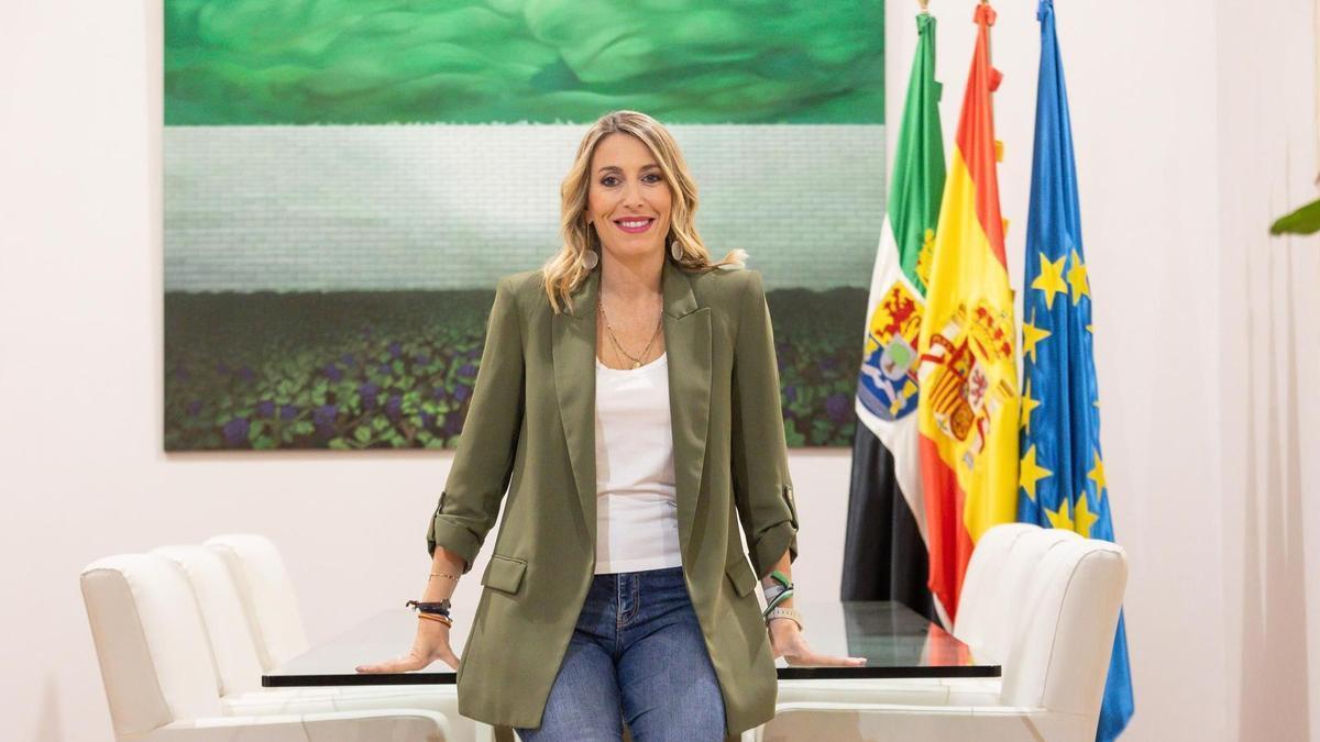 La presidenta de la Junta de Extremadura, María Guardiola