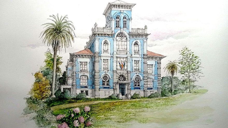 Acuarela de Adriana Asman, arquitecta ilustradora.