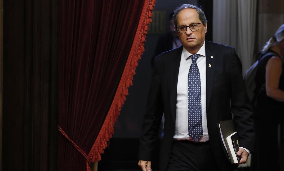  Quim Torra en el debate de política general del pasado mes de Septiembre en el Parlament