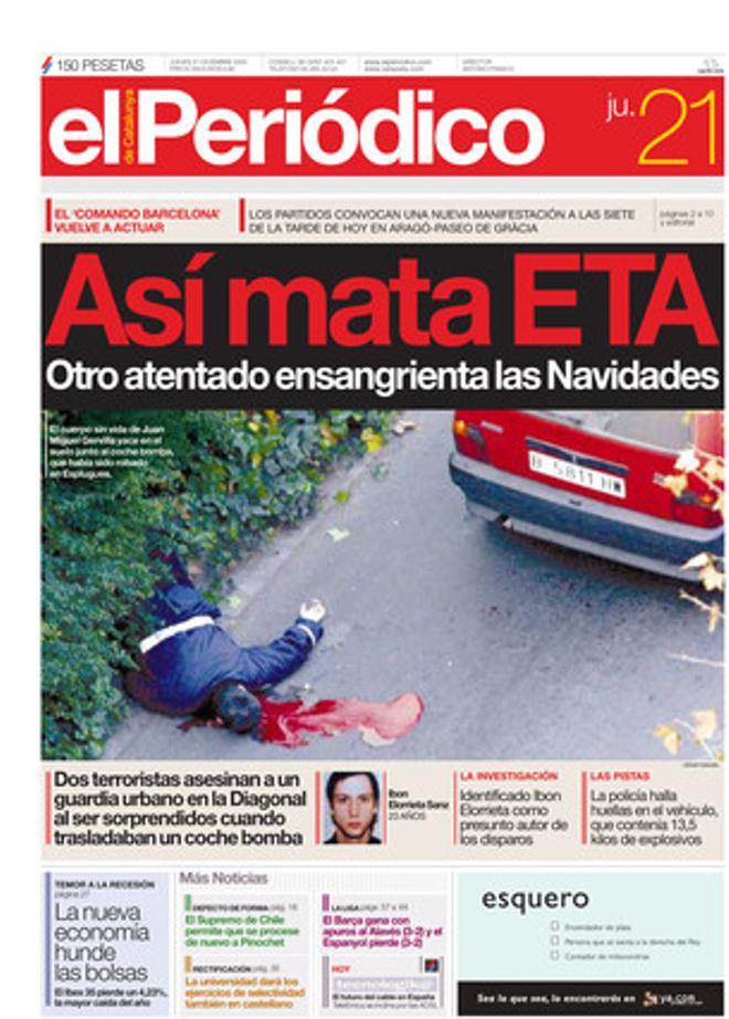 La historia de ETA, en portadas de EL PERIÓDICO (y II)