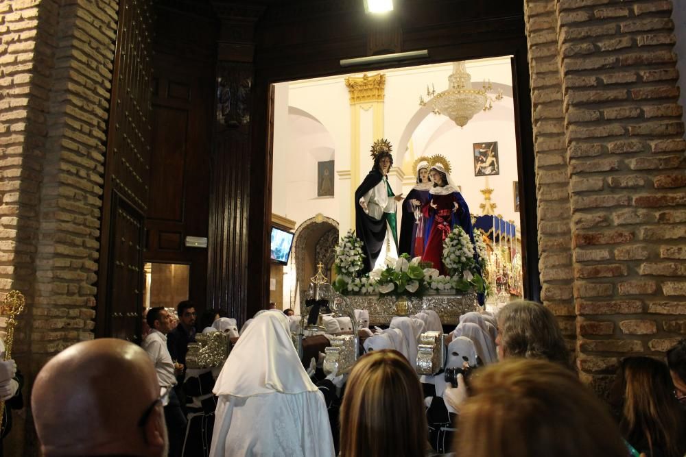 Salida de la cofradía de Santa Marta, el Martes Santo en Marbella.