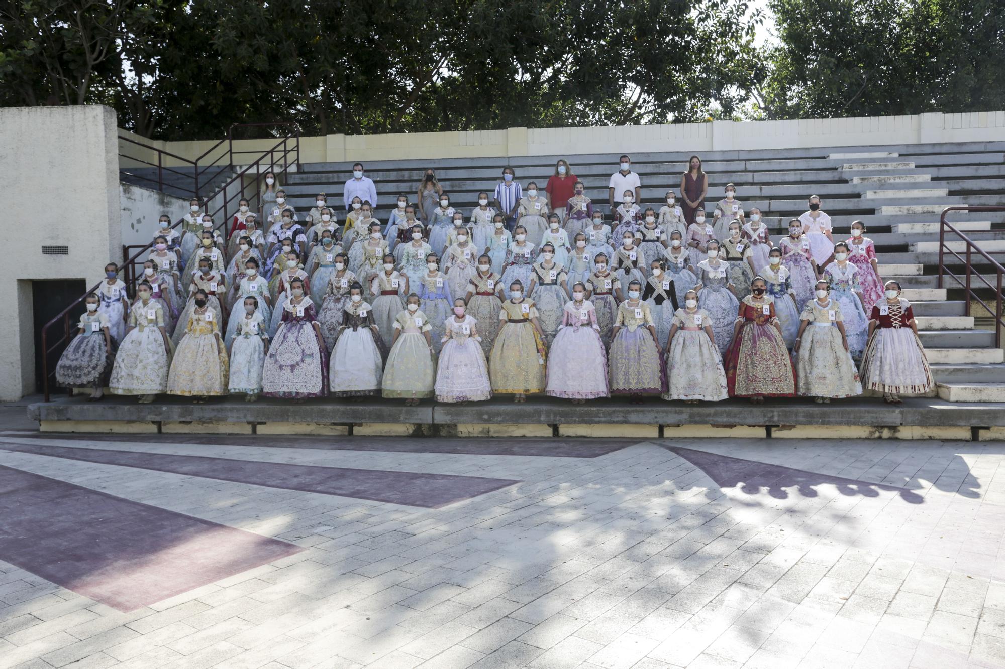 La foto oficial de las aspirantes a fallera mayor infantil de València