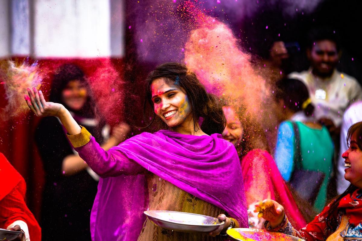 Holi festival  en la India.