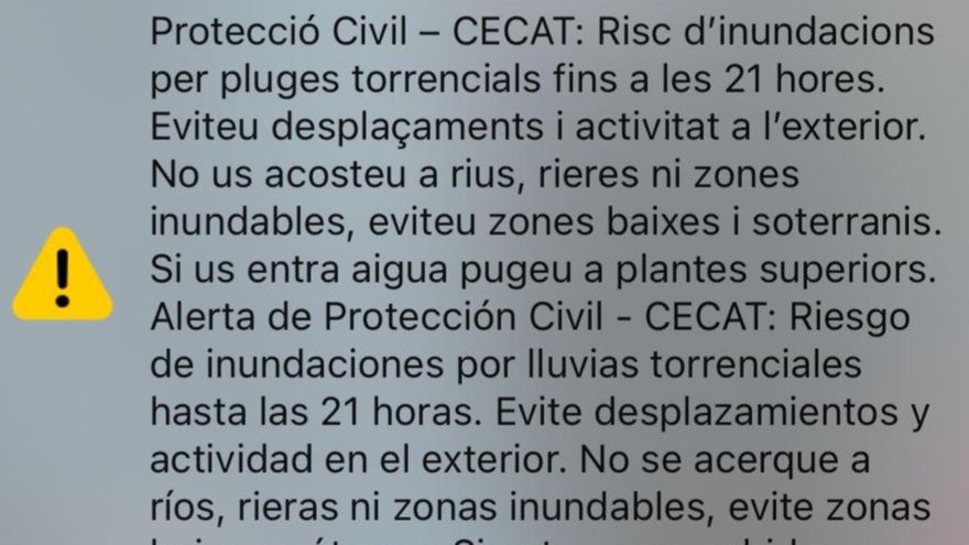 Per què alguns telèfons mòbils no han rebut l’avís per pluges torrencials a Catalunya?