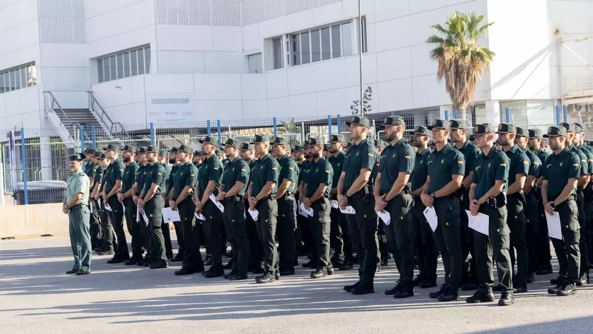 La Guardia Civil incorpora a 186 alumnos en prácticas para reforzar la seguridad en Alicante