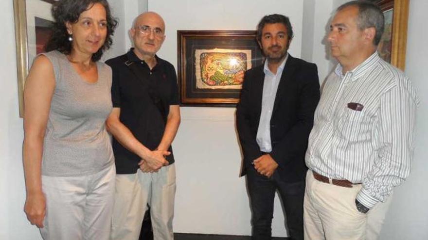 Villameriel, Suárez, Calvo y Riego, ayer en el Museo Antón.