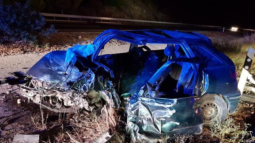 Uno de los vehículos implicados en el accidente.