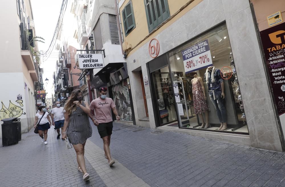 La covid ‘destroza’ al comercio de Palma  y causa más de un 25% de cierres de tiendas
