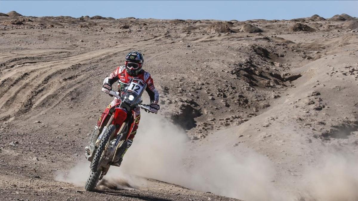 Benavides, durante la cuarta etapa del Rally Atacama