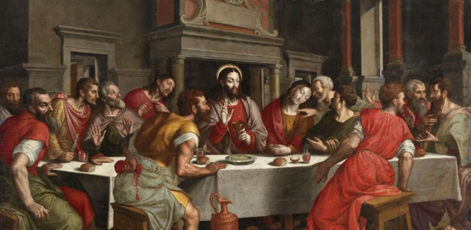 ‘La última cena’, obra atribuida a Ambrosius Franken (XVI), en la Iglesia de Santo Domingo, en Santa Cruz de La Palma.