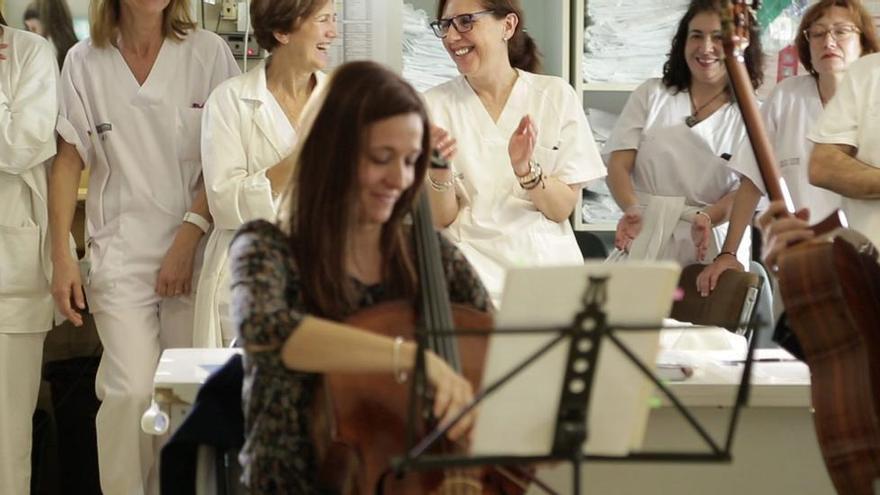 Microconcierto en un centro sanitario.