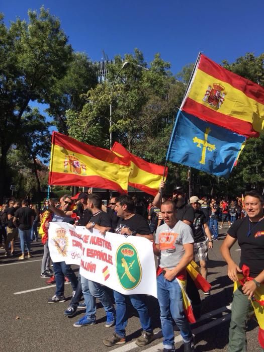 Unos 200 policías asturianos se manifiestan en Madrid en apoyo a los compañeros en Cataluña