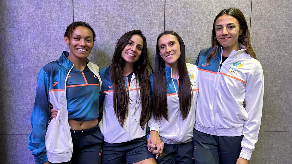 Las relevistas españolas del 4x100.