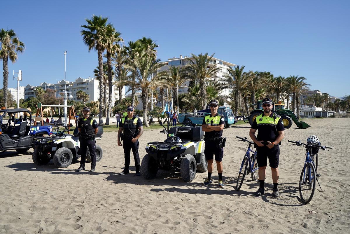 Dispositivo policial para la seguridad de las playas.