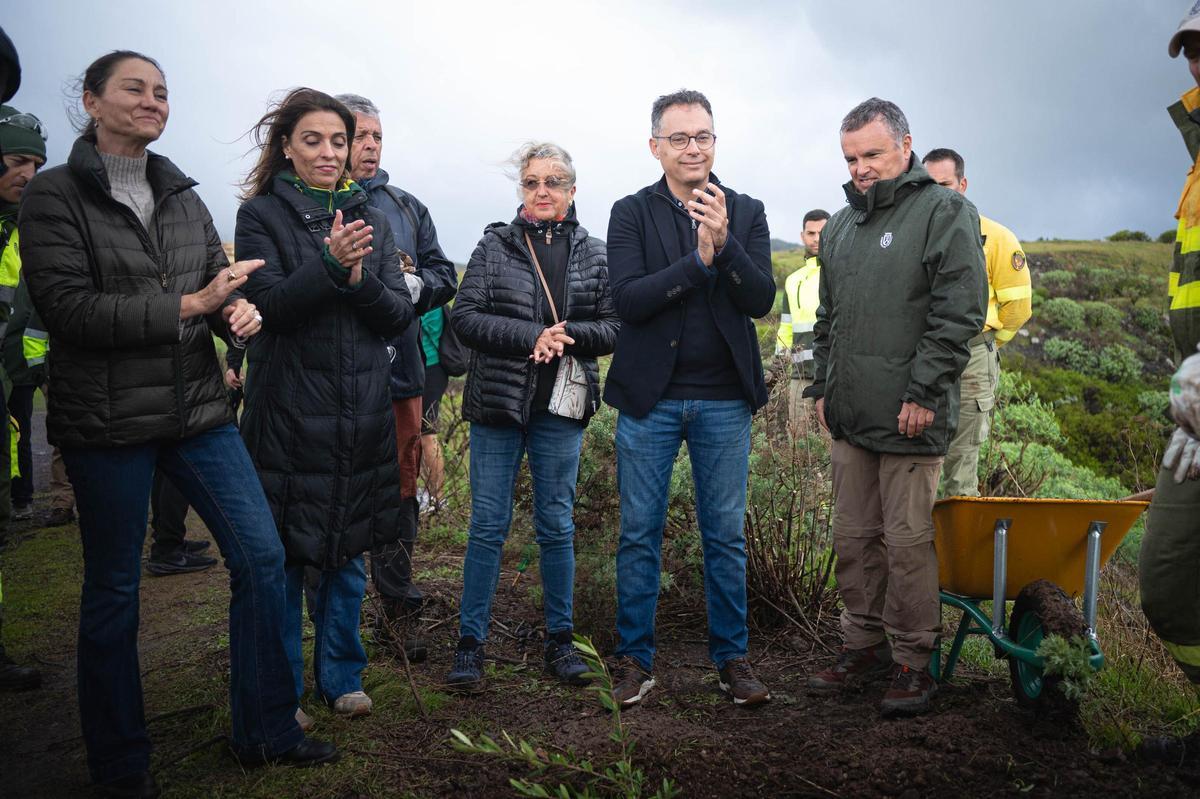 Inicio de la reforestación del Parque de Las Mesas.