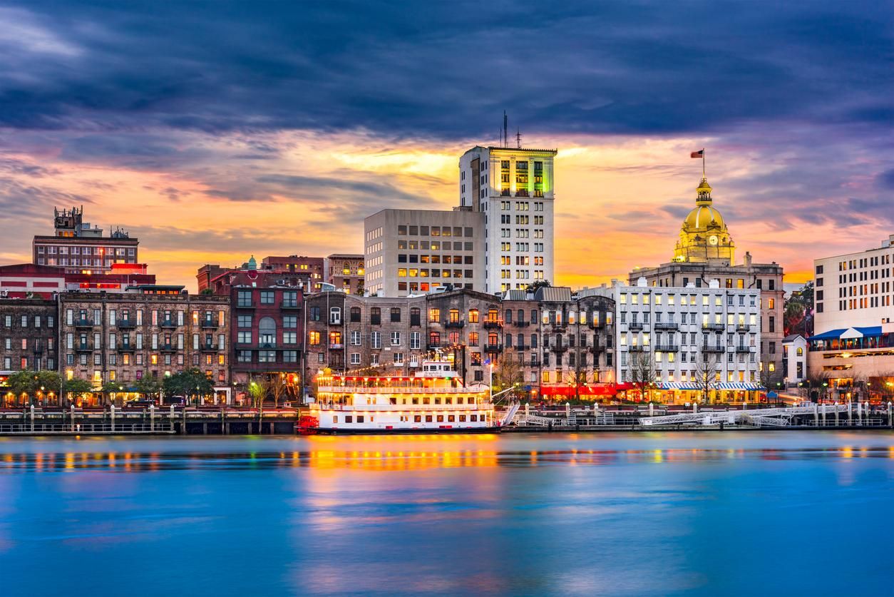A la orilla del río en Savannah