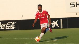 Kaptoum, en un partido con el Nàstic