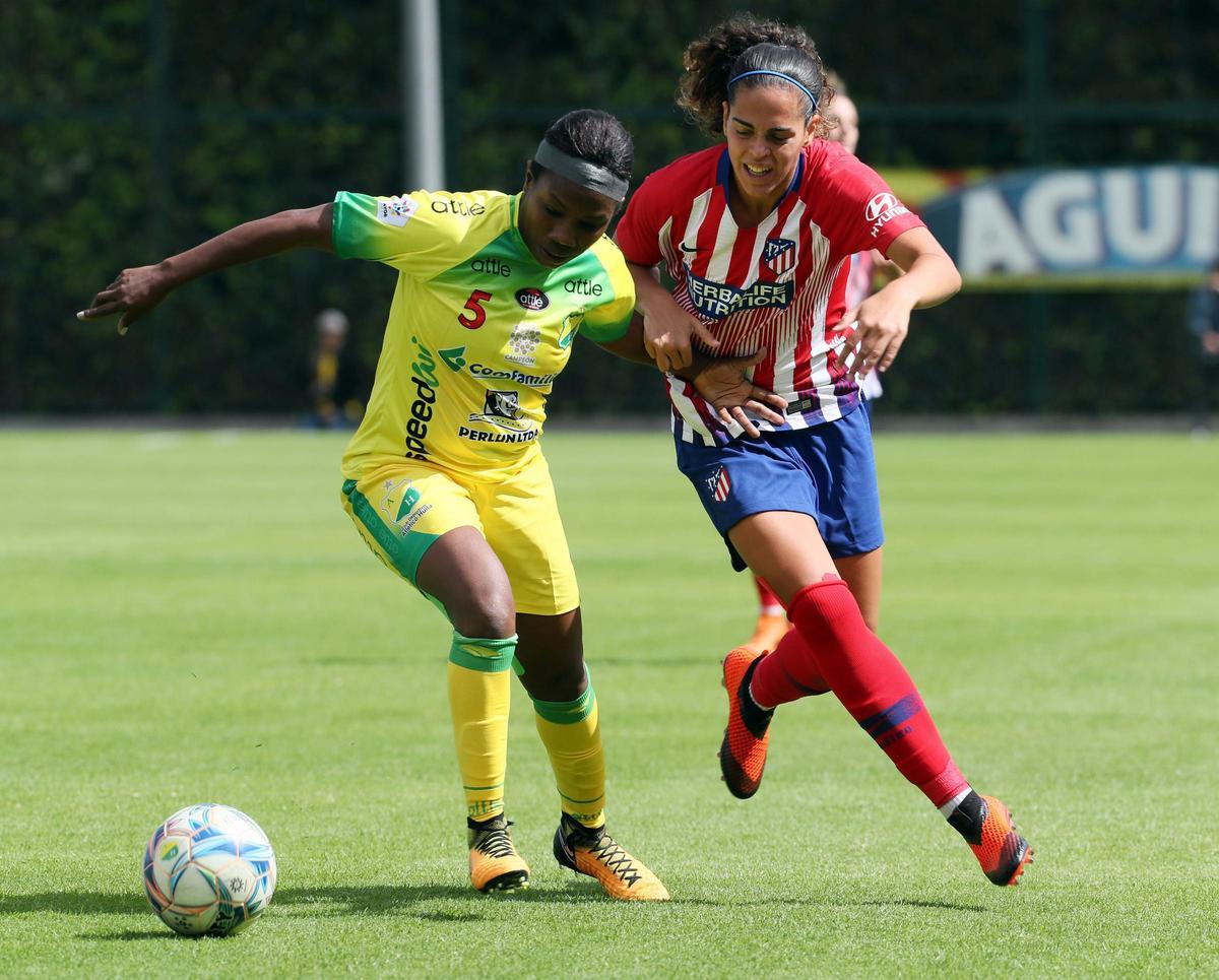 Andrea Falcón, durante su etapa en el Atlético de Madrid.