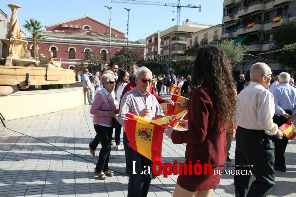 Izado de bandera en Lorca por la Hispanidad