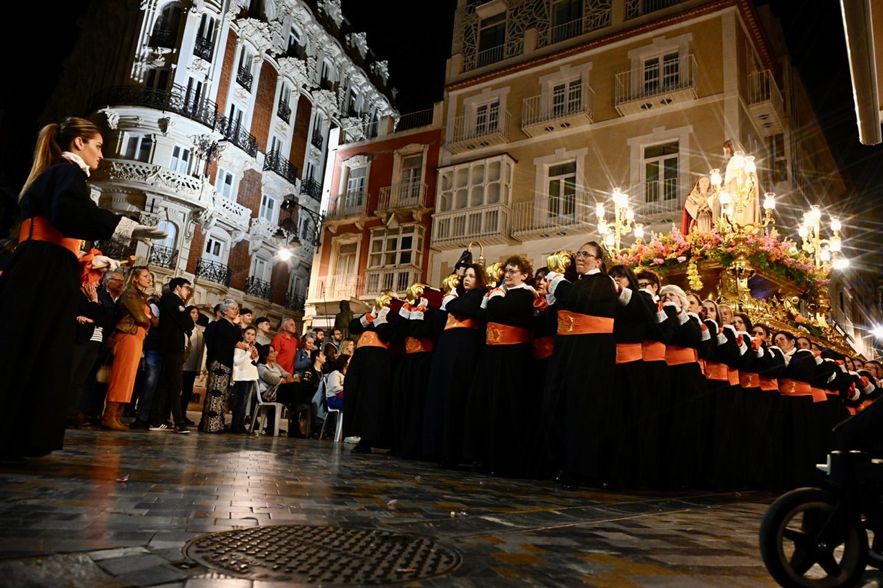 Las imágenes de la procesión del Cristo de la Misericordia y Virgen del Rosario en Cartagena