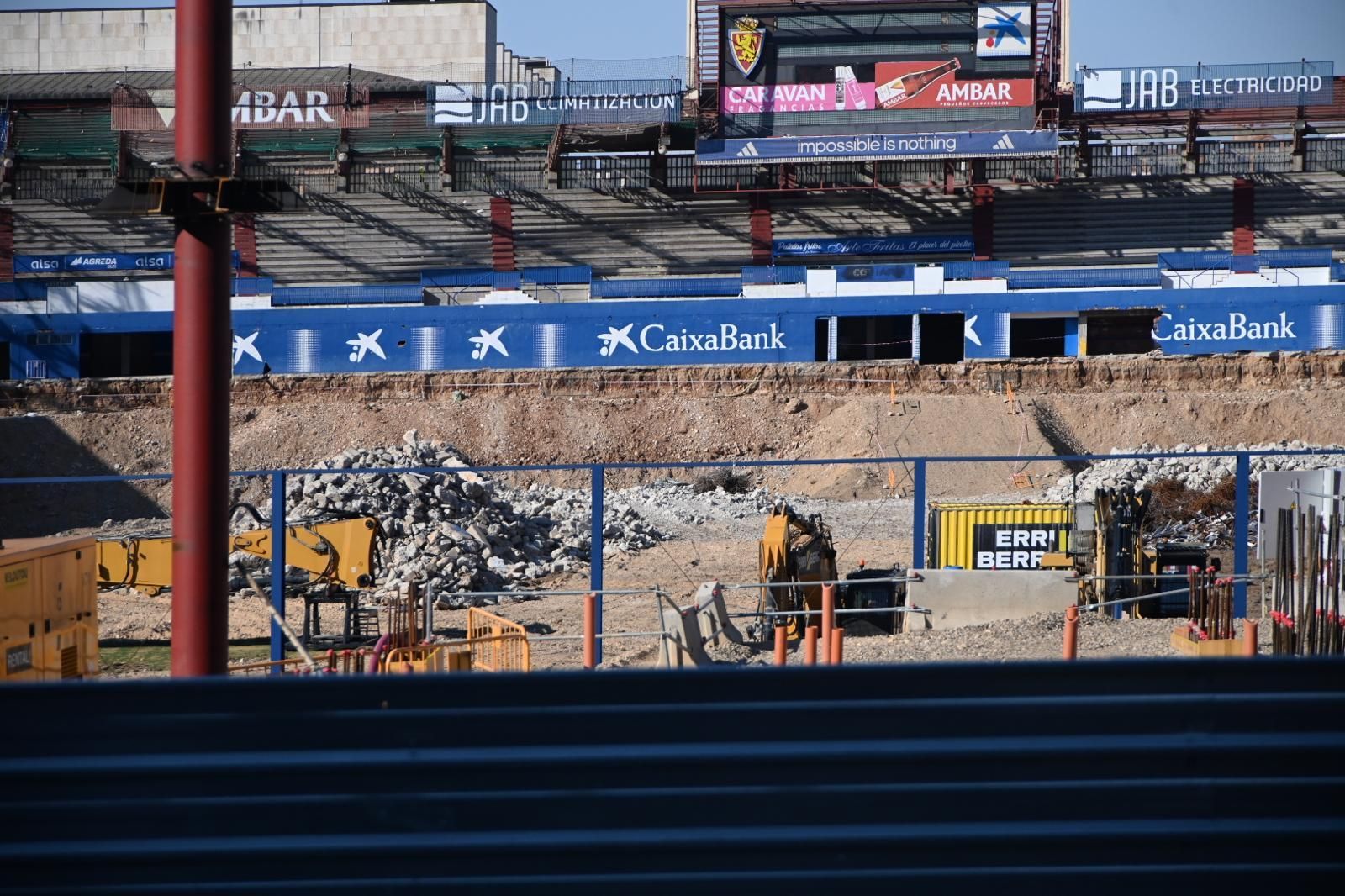 En imágenes | Así avanzan las obras en La Romareda
