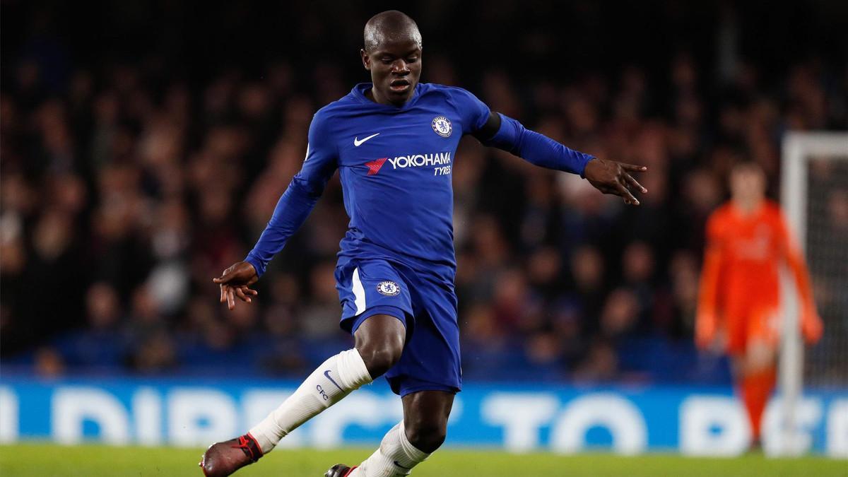 Kanté en el partido entre el Chelsea y el Crystal Palace