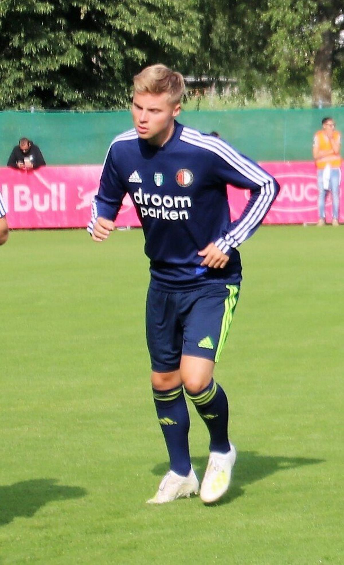 Hansson, en un entrenamiento con el Excelsior.
