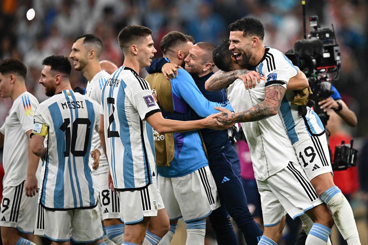 Así celebraron Messi y Argentina el pase a la final Así celebraron Messi y Argentina el pase a la final