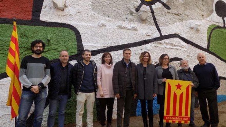 Membres d&#039;Òmnium, de l&#039;ANC i de partits sobiranistes del Bages, ahir