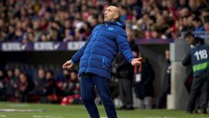 Abelardo Fernández, durante un partido del Deportivo Alavés