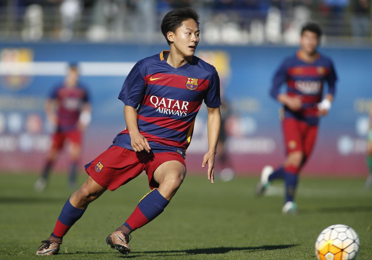 Paik Seung-ho, con el juvenil del Barça