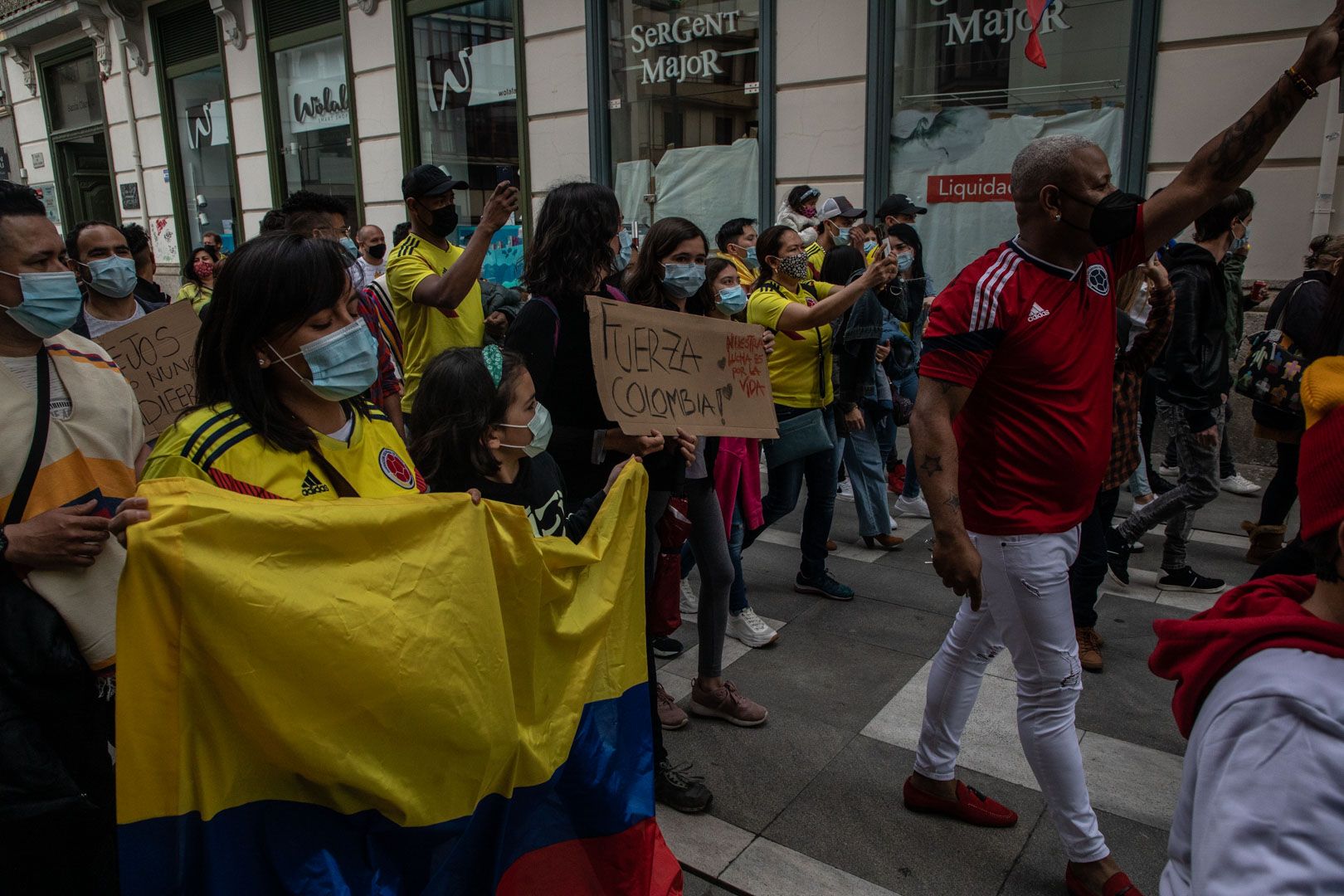 Marcha de colombianos en Zamora